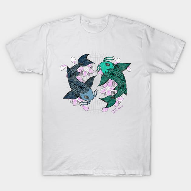 Koi fish Pisces T-Shirt by LotusArtStudio